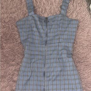 Blue Plaid Women's Dress